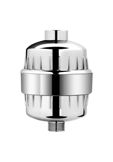 Dofolink Duş Filtresi Aktivasyonlu Karbon, Kdf Ve C Vitamini İçeren 10-15 Aşamalı Evsel Su Temizleyici Krom, Beyaz, Gümüş