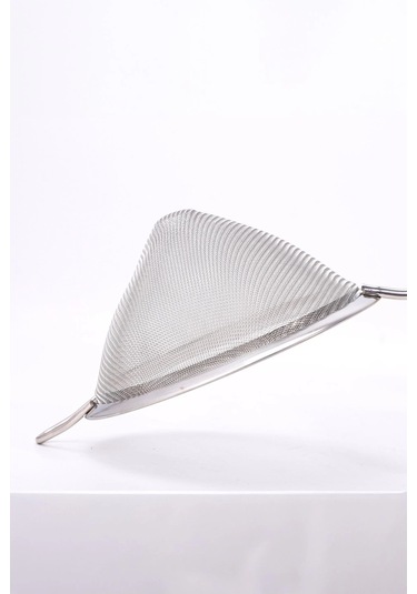 Saplı Tel Süzgeç 12 Cm Paslanmaz Çelik Konik Mutfak Süzgeci Çok Renkli