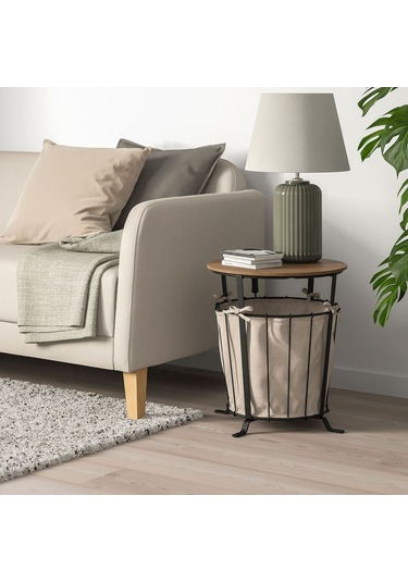 Saklama Bölmeli Sehpa, Siyah-kahverengi, 43 Cm Siyah