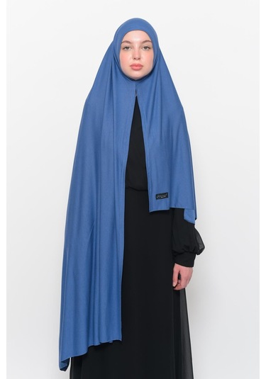 Hazır Pratik Geçmeli Lüks Organik Düz Penye Şal Çapraz Hizalı-kont Rengi