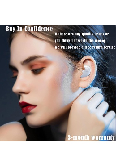 Folinda Md538 Kulak İçi Girmeden Uyku Kulaklığı: Kablosuz Kemişiletimli, Gürültü Engelleme, Uzun Pil Ömrü Ve 360 Ses, Beyaz