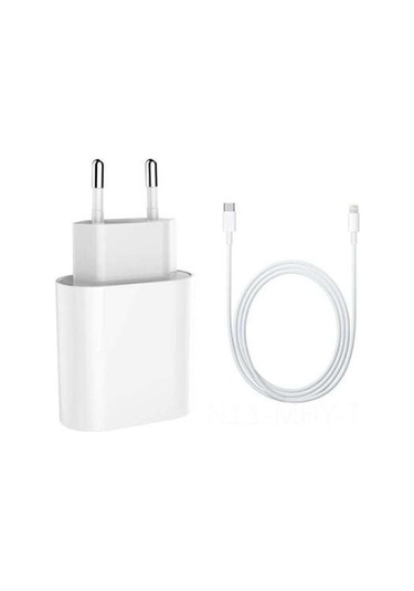 Monyee İphone 11 İçin Phoneshıeld Pd 3.0 Hızlı Şarj Cihazı Ve Kablosu Tip C - Lightning - Beyaz