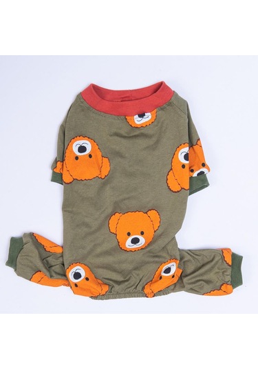 Pettrend Teddy Ted Penye Tulum Kedi Köpek Tulumu Kedi Köpek Kıyafeti Köpek Pijaması