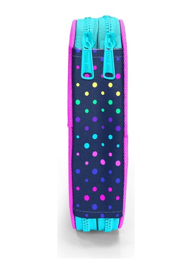 Coral High Kids Lacivert Renkli Puantiyeli Çift Katlı Kalem Çanta 11142 Lacivert