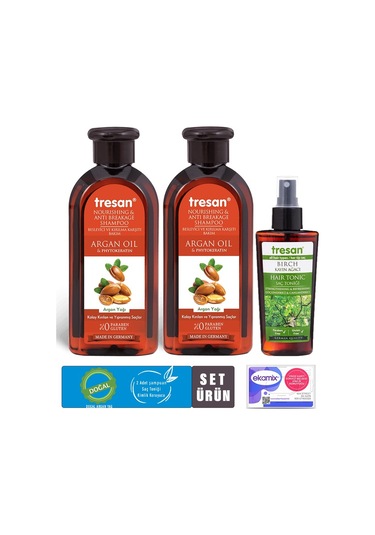 Tresan Argan Besleyici ve Kırılma Karşıtı Bakım Şampuan Setİ