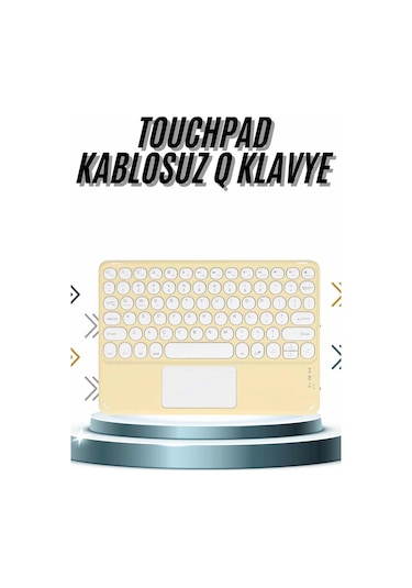 Android Ve İos Uyumlu Bluetooth Klavye Touchpad Slim Kablosuz Wifi Q Klavye Najmaddin 63678002