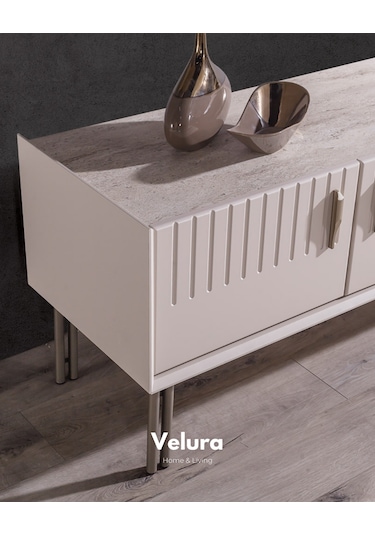 Tress Tv Ünitesi Kırık Beyaz