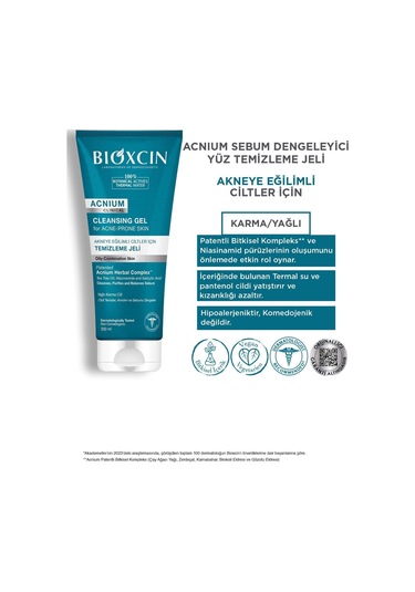 Bioxcin Acnium Sebum Dengeleyici Yüz Yıkama Jeli 200 Ml