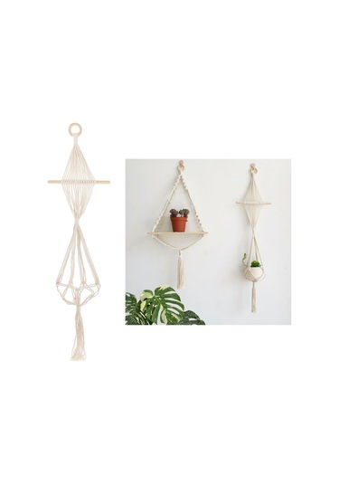 Suntek Örgü Halat Bitki Saksı Askısı Tavan Asılı Ekiciler