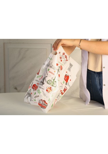 Eczane Poşeti Bio Avrupa Temalı Battal Boy 50'li 30 x 40 CM