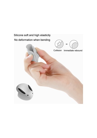 Sones 2 Adet / Takım Tavşan Çocukları Çarpma Önleyici Silikon Köşe Koruyucu Masa Köşe Koruyucu Kılıf Kırmızı