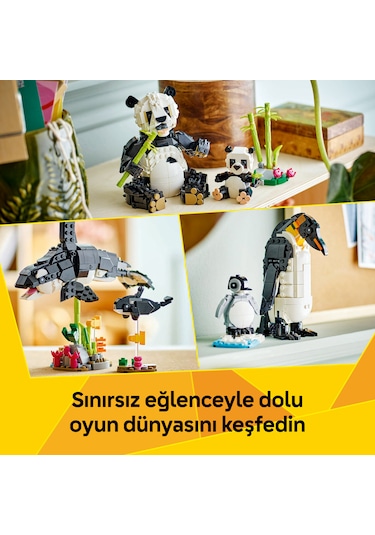 LEGO® Creator 3’ü 1 Arada Vahşi Hayvanlar: Panda Ailesi 31165 - 8 Yaş ve Üzeri Çocuklar için Yaratıcı Oyuncak Yapım Seti (626 Parça)