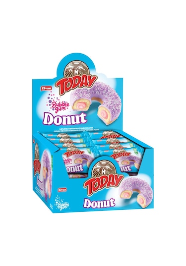 Today Donut Bubblegum (Sakız Aromalı) Kek 35 Gr. 24 Adet (1 Kutu)