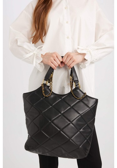 Defacto Kadın Suni Deri El Çantası D4674axnsbk27 Siyah