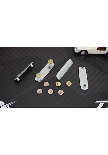 Skoda Logo Krom Metal Paspas Vidalı Logo 4 Lü Set