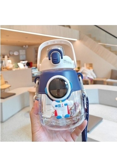1200ml Astronot Taşınabilir Saman Plastik Su Şişesi B9uu7f Beyaz