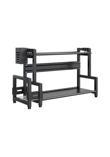 Rogfer Mutfak Çok Fonksiyonlu Raf Hanehalkı Tezgahı Baharat Depolama Rafları, Boyut:çift Katmanlı 30cm Diğer Diğer