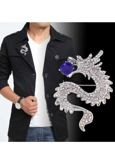 Dancemonkey Jzcat Erkek Moda Takım Elbise Püskül Metal Korsaj Yaka Pin-xz18/ Gümüş