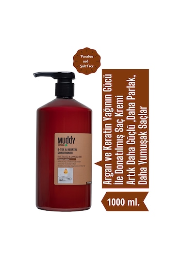 Muddy B-Tox&Keratin Onarıcı Saç Bakım Kremi 1 L