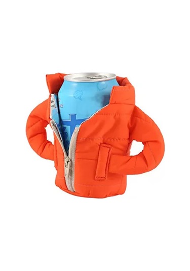 İçecek Yalıtımlı Ceket İki Yalıtım Katmanı Kumaş Kutu Soğutucu Yaz Kamp Piknik Turuncu Çok Renkli