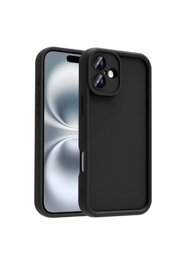 Mobilefix Iphone Uyumlu 16 Plus Kılıf Kamera Korumalı Ananas Kapak - Siyah Siyah