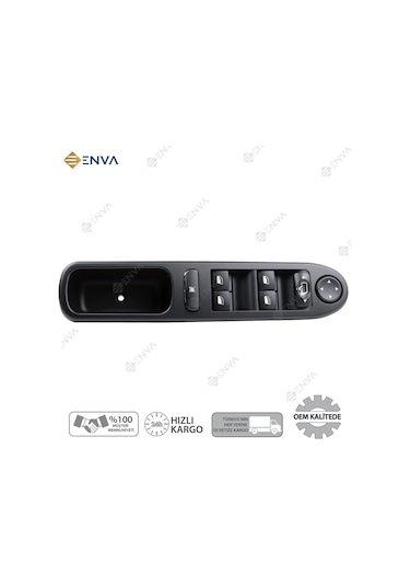 Peugeot 307 Sol Ön Dörtlü Cam Açma Kapatma Düğmesi Anahtarı 2001-