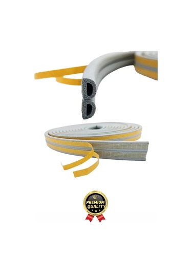 Güçlü Kendinden Yapışkanlı Kapı Pencere Soğuk Hava Geçirmez Yalıtım İzolasyon Gri Fitil 20 Metre Diğer