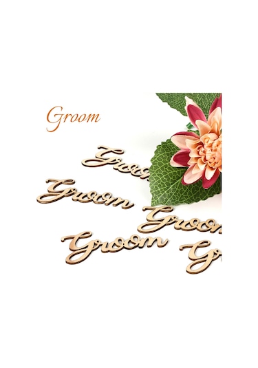 Konesam 5 Adet Ahşap Gelin Damat Tabela, Düğün/resepsiyon Dekorasyonu, Vintage Stili, İç/outdoor Kullanım, Canlı Atmosfer Katkısı