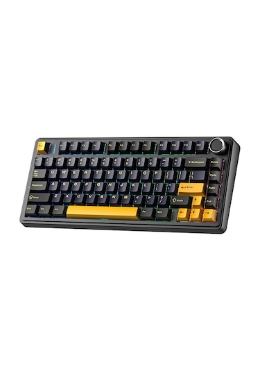 Aula F75 Mekanik Rgb Tkl Gray Switch Kablosuz Makrolu Hot Swap Klavye