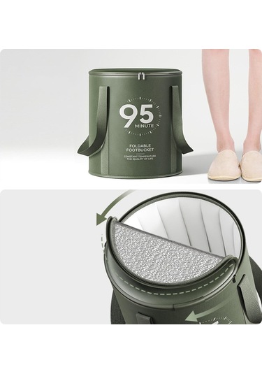 Dolıty Katlanabilir Ayak Havzası Islatma Spa Kovası Yeşil