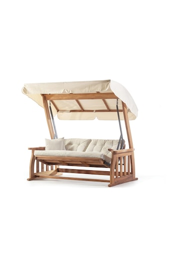 Falcon Ahşap Dış Mekân Bahçe Salıncağı Teras Salıncağı Rehome Naturel