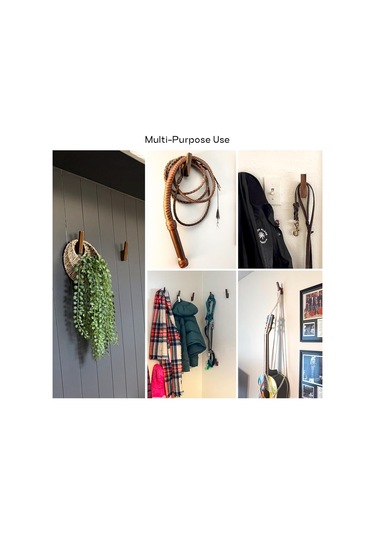 Wezone Ahşap Duvar Takımı 4 Adet - Kuru Ceviz Tonlu Gardırop Kanca Modern Köy Stili Duvar Dekoru Giriş Kapısı实用 Askı