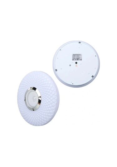 Powermaster Pm-27329 Beyaz 30 6 Cm 24 Watt Bluetooth Hoparlörlü Tavan Aydınlatma Al-bl302 Tornavid