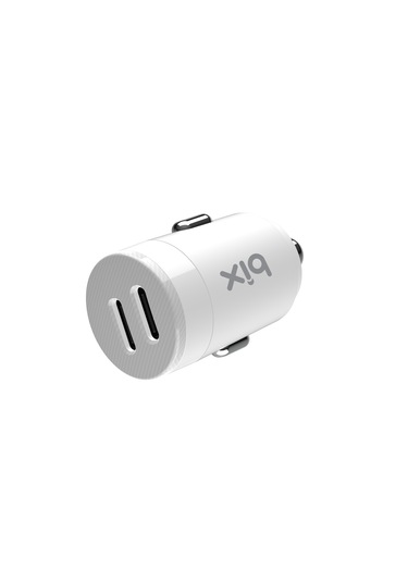 Bix Bxcc65c 65w Çift Portlu Usb-c Mini Araç İçi Şarj Cihazı Beyaz