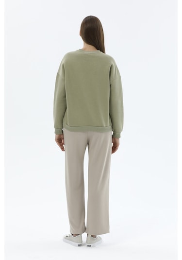Kadın Sweatshirt 2424bs130836 Zeytin Yeşili