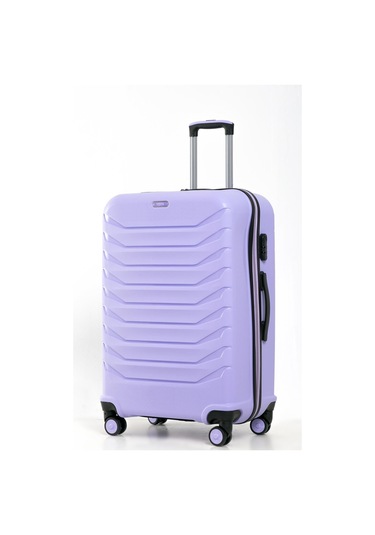 Yefa Pp Polipropilen Kırılmaz Büyük & Makyaj Boy 2'li Valiz Seti Lila