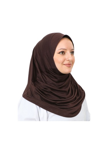 Hazır Giyim Türban Yumuşak Başörtü Şal - Kahverengi KAhverengi