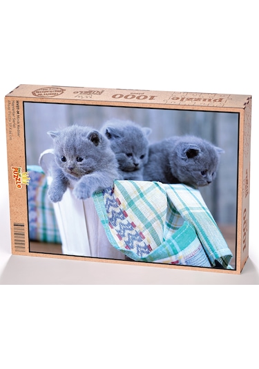 King Of Puzzle Minik Kediler Ahşap Puzzle 1000 Parça