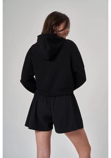 Exuma Kadın Fermuarlı Siyah Sweatshirt 1529109-siyah Siyah