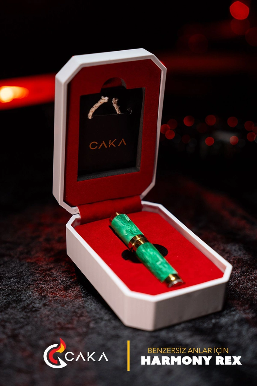 Caka Lighter Harmony Rex Koyu Yeşil Benzinli Çakmak Yeşil