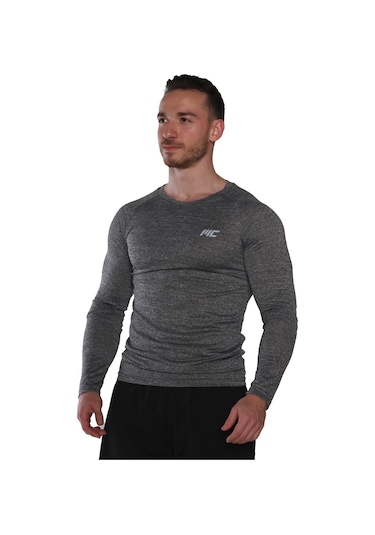 Musclecloth Pro Stretch Uzun Kollu T-Shirt Füme