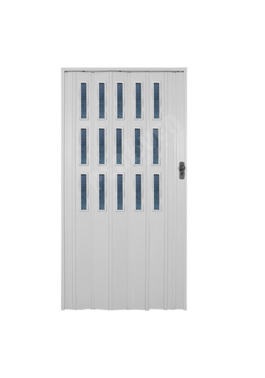 Penguen Akordiyon Kapı Bayaz Camlı En 88-102 Cm Arası Boy 220 Cm