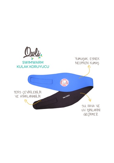 Owli Swimwarm Kulak Koruyucu Bebek Mavi Mavi
