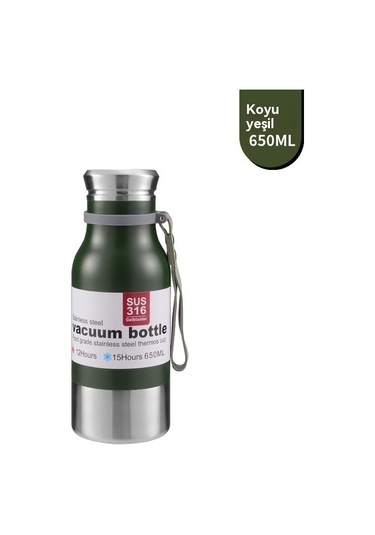 4 Paslanmaz Çelik Termos Bardak Koyu Yeşil