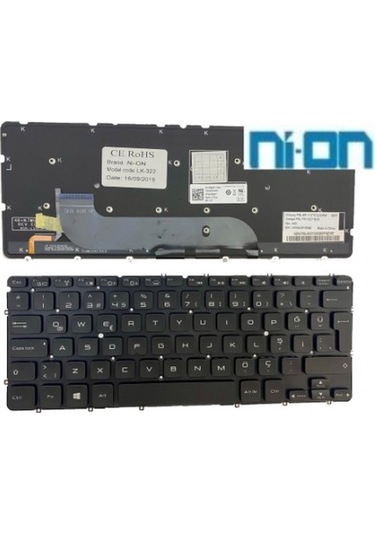 Nion Dell Xps 13 9333 Uyumlu Notebook Klavye Siyah Tr Aydınlatmalı