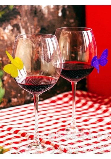 Bugaiof Bardak İçin Kelebek İşaretleyici 6 Adet 372999490