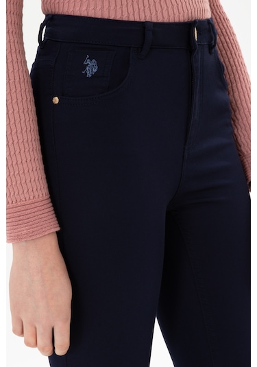 U.s. Polo Assn. Kadın Lacivert Pantolon Kanvas-chino 50316852-vr033 Lacivert