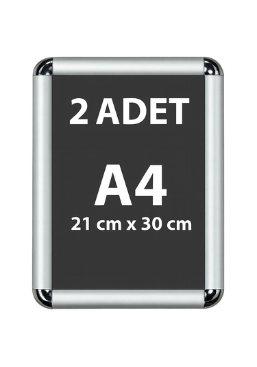 2 Adet A4 Eko Seri Çerçeve Rondo Köşe Aç Kapa Açılır Kapa