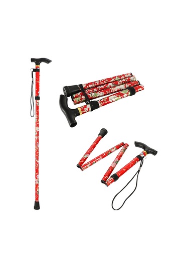 Homyl Katlanabilir Baston Ayarlanabilir 5 Bölümlü El Mavi Mavi