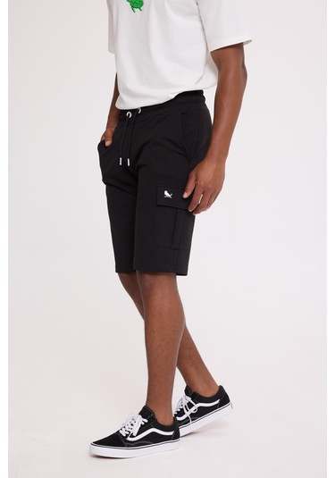 The Crow Cash Cargo Sweatshort Siyah Polyester Pamuk Şort Siyah